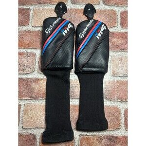 2 - Taylor Made M4 HYBRID RESCUE HEADCOVER Black with Number Dial Tag X,3,4.5.7